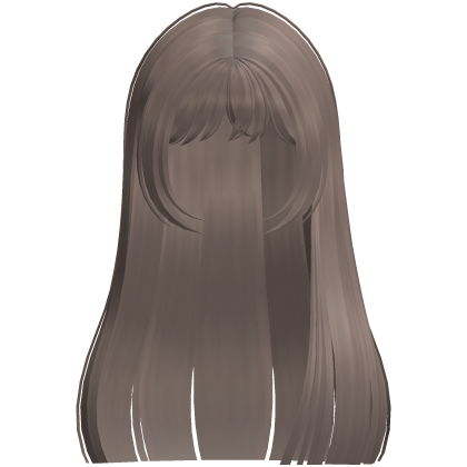 straight hair milktea w bangs Roblox item