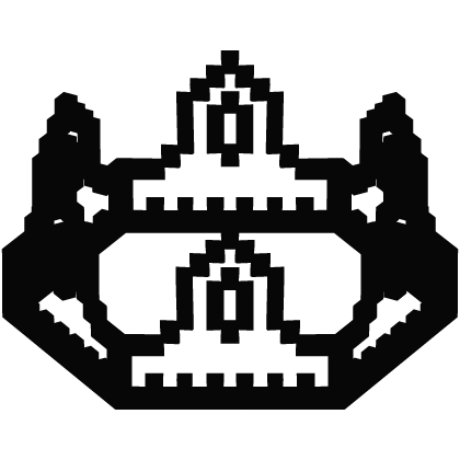 Black 8-Bit Royal Crown Outline Recolor (Addon) Roblox item