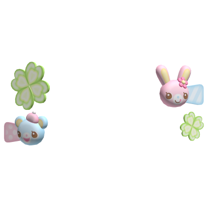 ♡ mezzo piano clover hairclips Roblox item