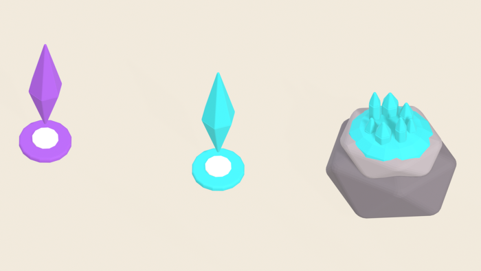 Stylized Gem Pack x35 Crystal Cluster Geode Shard preview 3