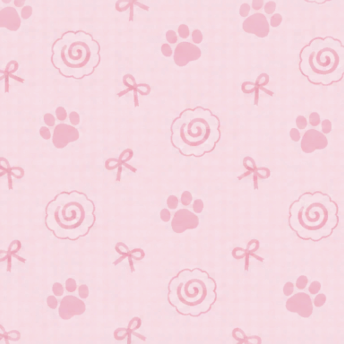 Cute Pink Pastel Paws Background Kawaii Chibi