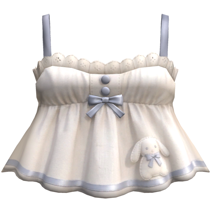 White Blue Bunny Tank Top