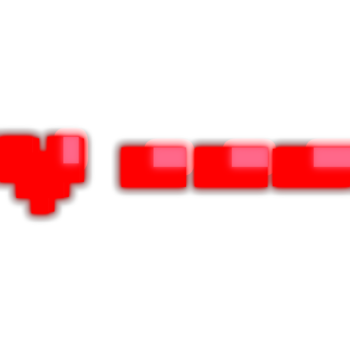 GLOWING EMISSIVE Red 8-Bit HP Bar [ADDON]