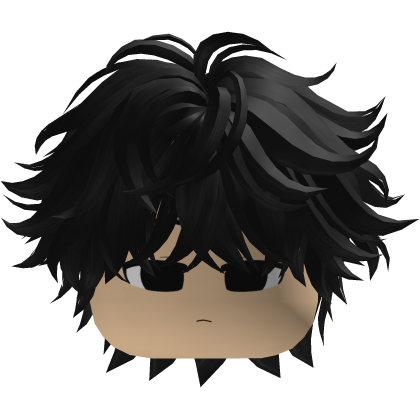 Garoto Emo Fofo Hair Bagunçado Preto Roblox item