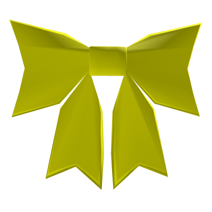 low poly yellow bow