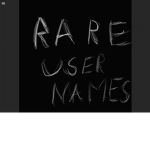 Really Ultra Rare Usernames