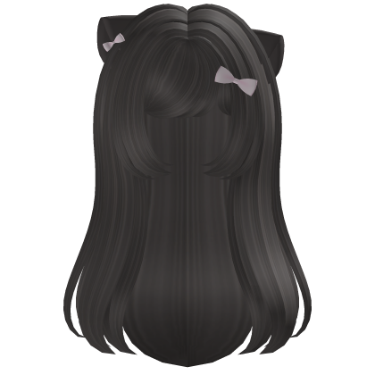 ‿੭ ♡ cute flowy long cat hair in dust brown ⸝⸝ Roblox item