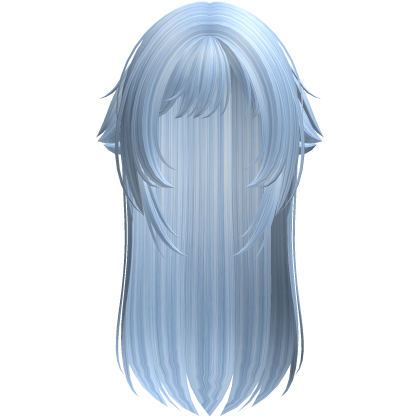 ✚ Layered Wispy Catgirl Anime Hair in Baby Blue