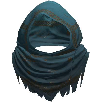Blue Sorcerer Distressed Rune Hood