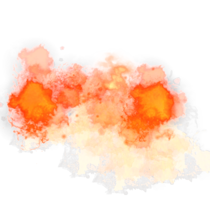 Realestic fire with smoke