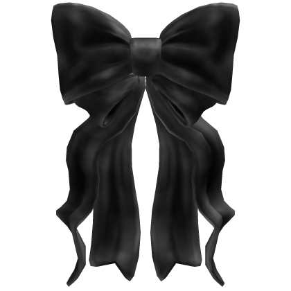 Elegant Black Hair Ribbon Bow Roblox item
