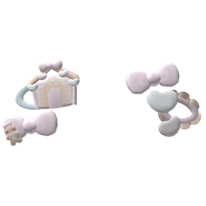 . ‿ ♡ pastel gingerbread pink christmas clips 