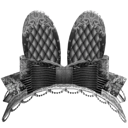 𑣲 sweet bunny lace bow headdress white