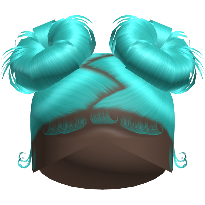 Doll Zig-Zag Part Double Buns (Teal)
