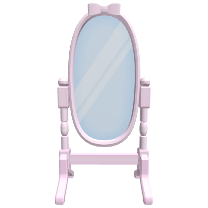 ♡ ◦ kawaii mirror with bow (pink)