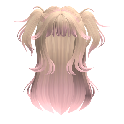 Cute Messy Half up Pigtails Cotton Candy Roblox item