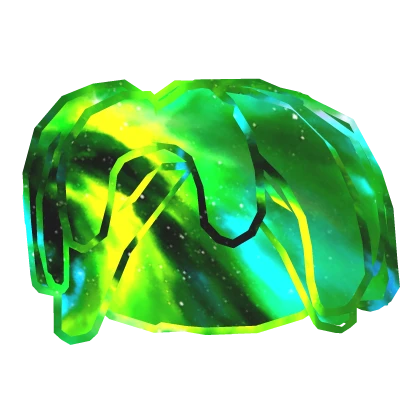 Cosmic Galaxy Bacon Hair (green) | Roblox Item - Rolimon's