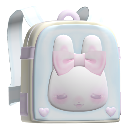 ૮｡· ⩊ ·｡ ა !! silly cute blue pastel buni backpack