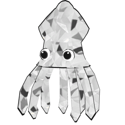 White Sparkle Time Squid