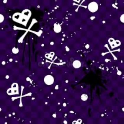 RHS EMO Y2K PATTERN SKULL PURPLE Roblox decal