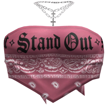 Pink Bandana Tube Top with Necklace Bundle 3.0
