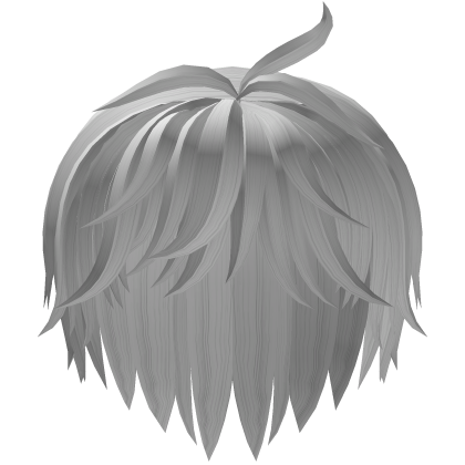 White Messy Curly Hair 2.0 Roblox item