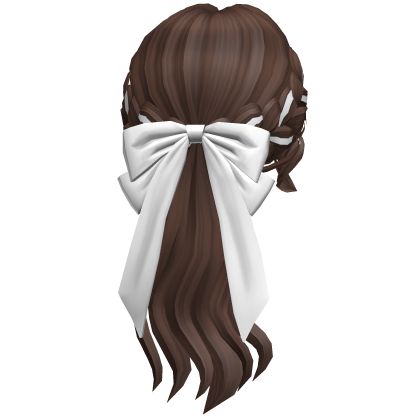 Low Braided Bow Ponytail (Brown) Roblox item