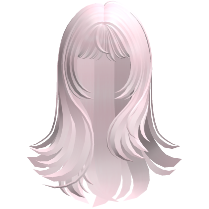 wavy hair pink w bangs Roblox item
