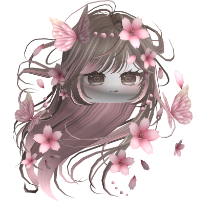 Mystical Sakura Windy Hair (Brown&Pink)