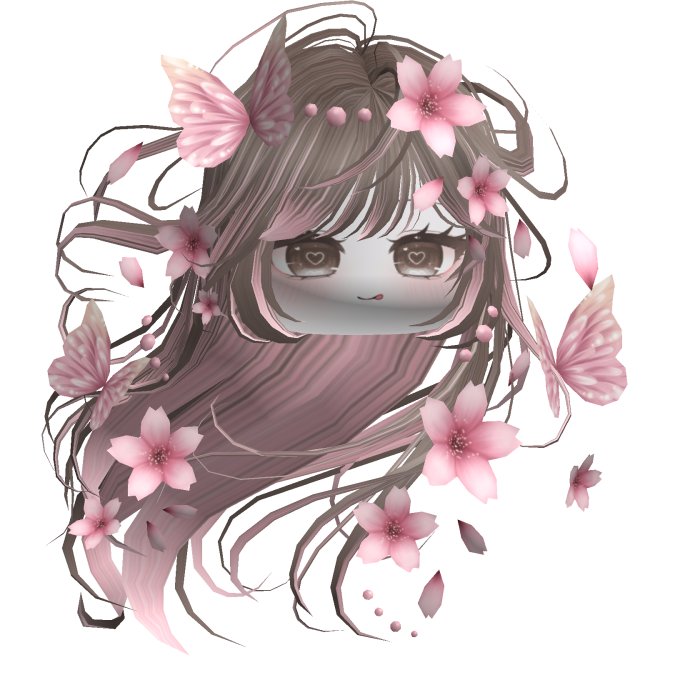 Mystical Sakura Windy Hair (Brown&Pink)