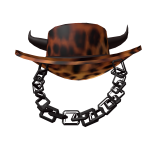 [CODE: OLH] Dark Orange Leopard Outlaw Hat