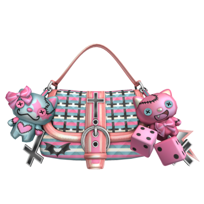 Pastel Goth Harajuku Decora Bag W/ Cute Keychains Roblox item