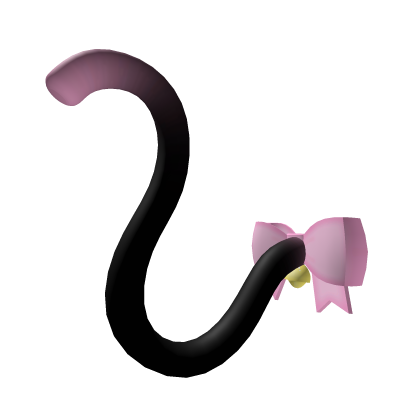 Cute Pink Cat tail w/ bow and bell thumbnail