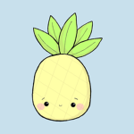 pineapples on the beach