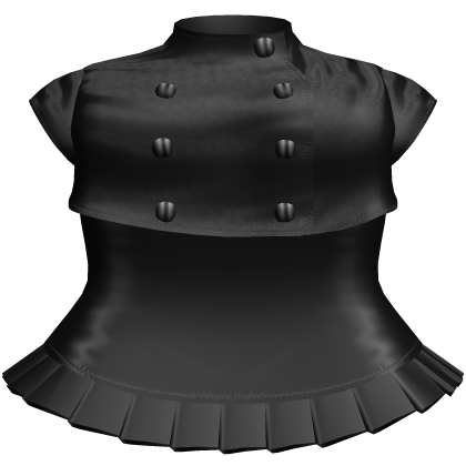 ♱ gothic buttoned up uniform dress in black Roblox item
