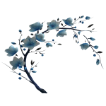 Blue Flower Blossom Halo Maximalist Headpiece