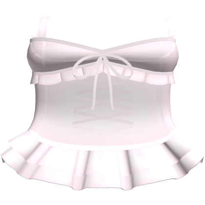 pink ruffle corset dress