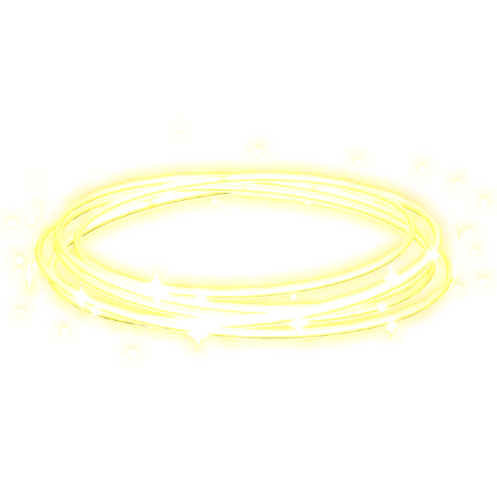 EMISSIVE Golden Sparkles Shiny Angel Devil Halo