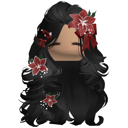 ♡ Christmas Blowout w/ Flowers (Black)