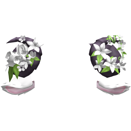Goat Sheep Flowery Purple Horns w Ears Roblox item
