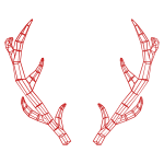 Red Wireframe Antlers