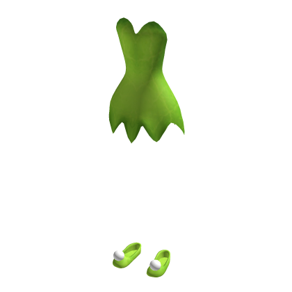 ✨ Tinkerbell's Fairy Pixie Leaf Green Dress 🍃 thumbnail