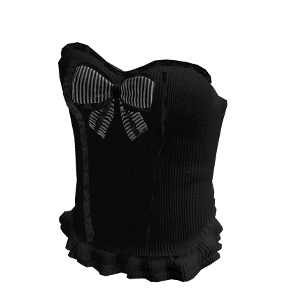 Striped Bow Lace Corset thumbnail