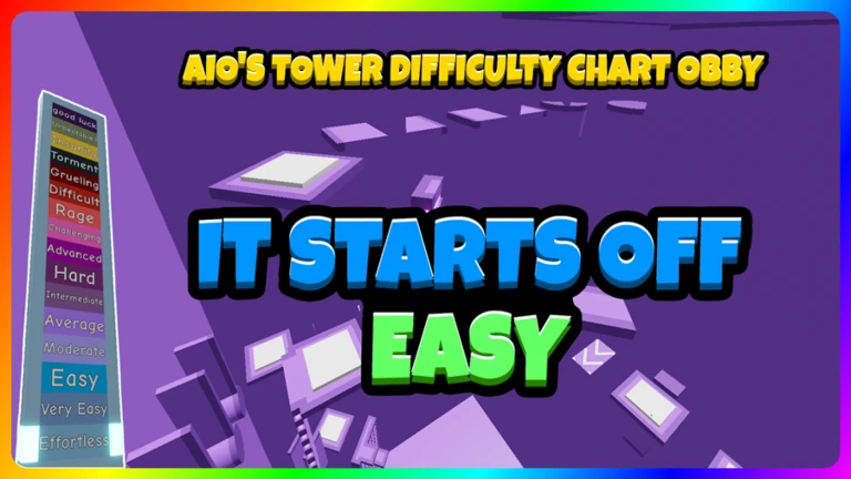 Tower of Difficulty Chart Obby - Roblox