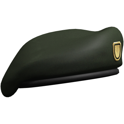 Military Beret with Gold Emblem