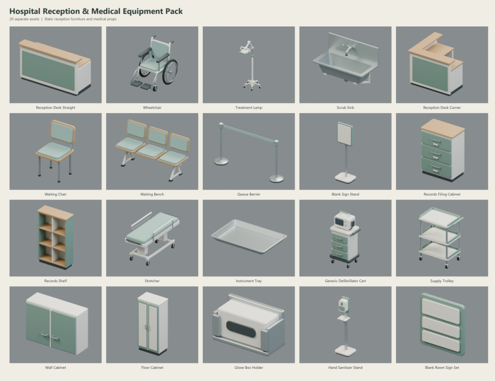 	Hospital Reception & Medical Equipment | 20 Asset preview 2