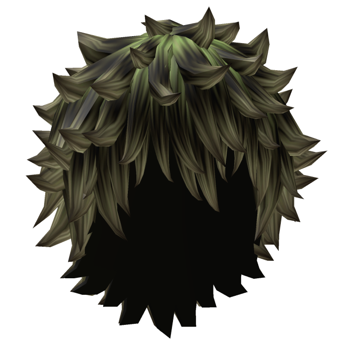 green acid monster fluffy emo hair