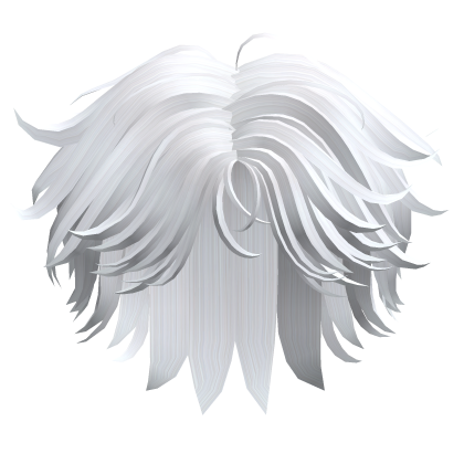 Messy Middle Part Hair (White) Roblox item
