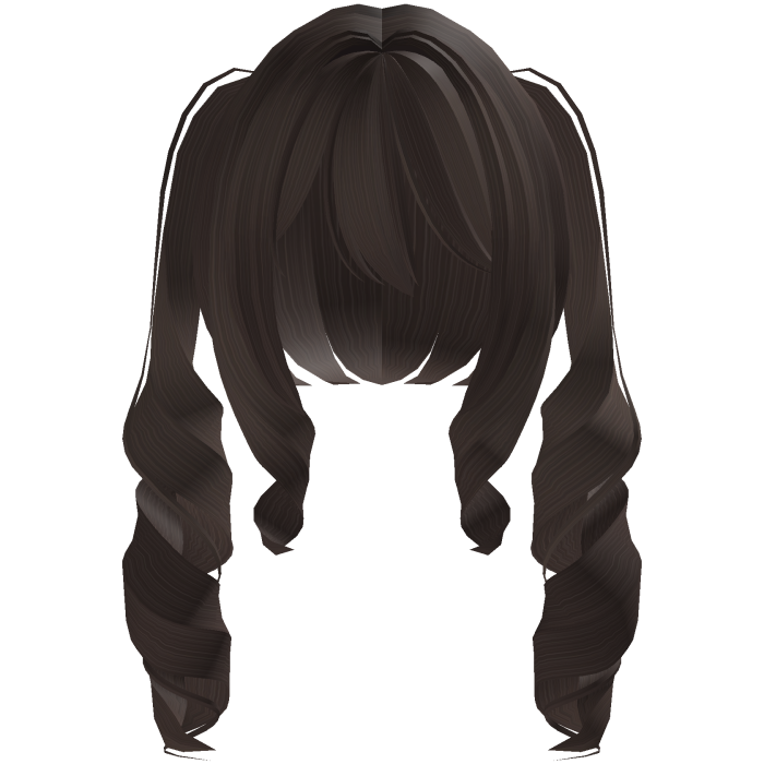 ♡ sweet long brown kawaii curly pigtails