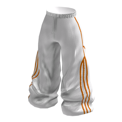 White Baggy Track Pants thumbnail